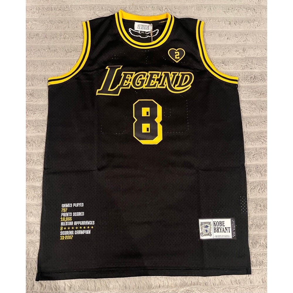 Headgear Classics Kobe Bryant Mamba Legend #8 #24 Basketball Jersey XL NWT